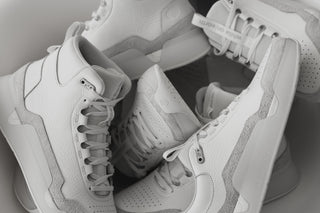 women's high-top leather trainer