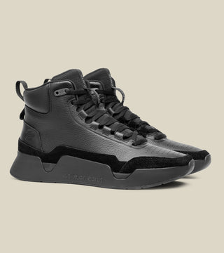 women's high-top leather trainer