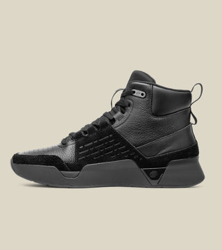 men's high-top leather trainer